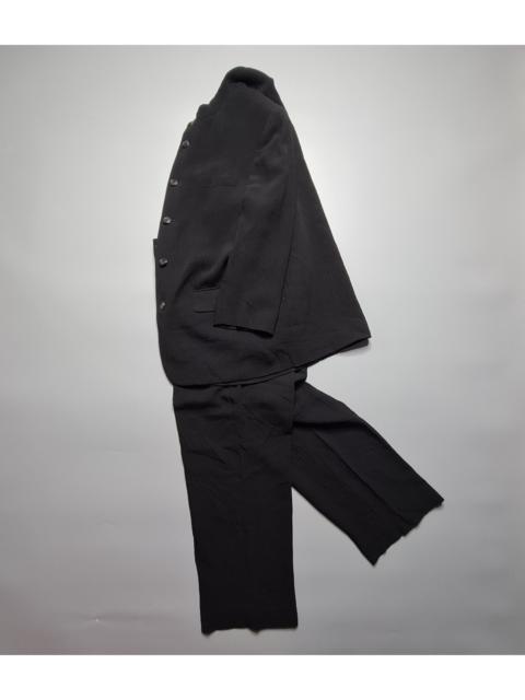 Issey Miyake - SS99 Mandarin Collar Wrinkled Wool Suit