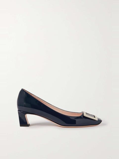 Belle Vivier Trompette patent-leather pumps Navy