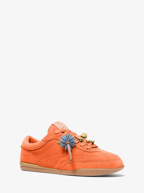 MICHAEL KORS Nolan Embellished Suede Sneaker