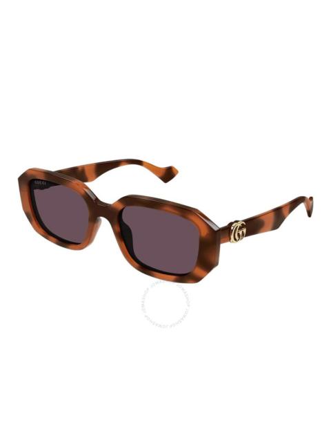 Gucci Dark Violet Geometric Ladies Sunglasses GG1535S 005 54