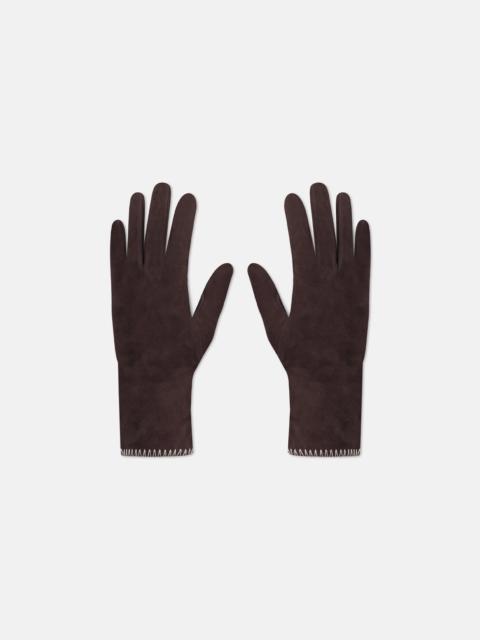 Nanushka Suede/Crochet Gloves