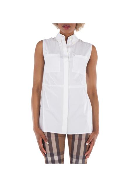 Burberry Burberry Draped Panel Sleeveless Shirt, Brand Size 4 (US Size 2)