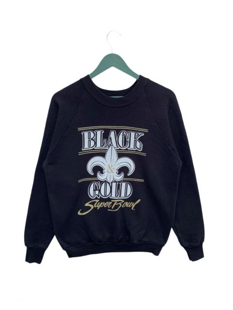 Other Designers Fruit Of The Loom - Vintage 90s Black & Gold Superbowl Sweatshirt