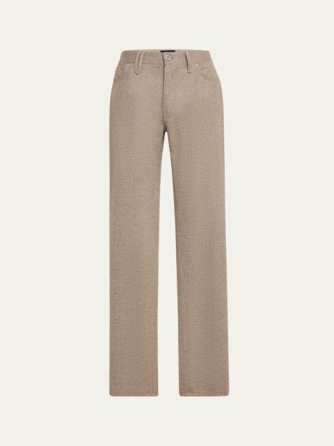 Brioni Men's Meribel Wool Flannel 5-Pocket Pants