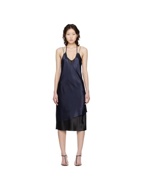 VETEMENTS Navy & Black Layered Minidress