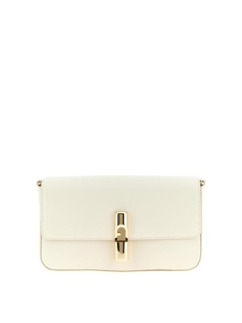 FURLA Furla Iride Small Cream Leather Crossbody Bag