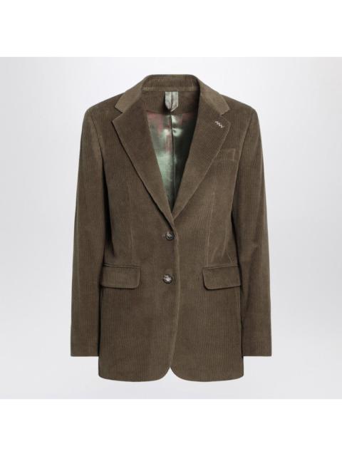 Max Mara Khaki Ribbed Jacket Women