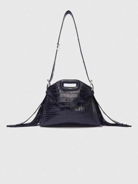 maje Miss M Mini embossed leather bag