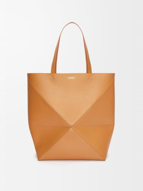 Loewe XL Puzzle Fold Tote in shiny calfskin