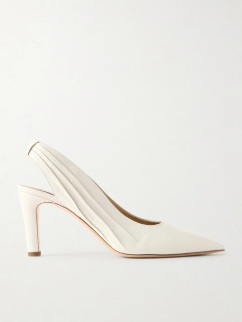 GABRIELA HEARST Amari Ruched Leather Slingback Pumps