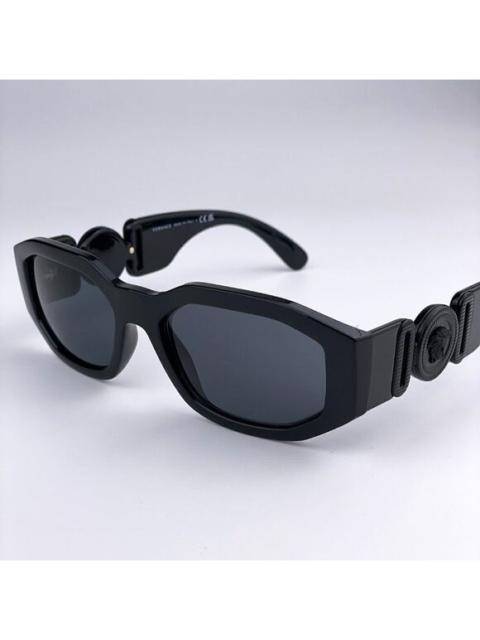 VERSACE NEW Versace VE4361 536087 Black Gray Rectangle Unisex Sunglasses