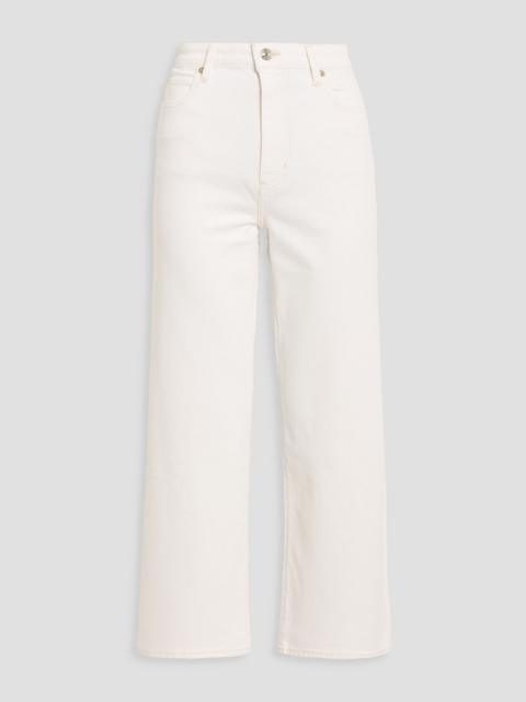 FRAME Cropped high-rise wide-leg jeans