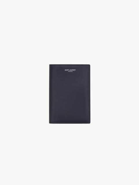 SAINT LAURENT SAINT LAURENT PARIS PASSPORT CASE IN SMOOTH LEATHER