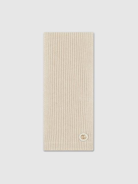 Wool cable knit scarf