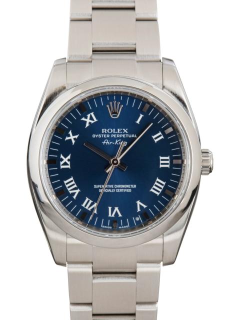 ROLEX Rolex Air King Ref 114200 Blue Roman Dial