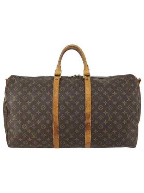 Louis Vuitton Keepall leather travel bag