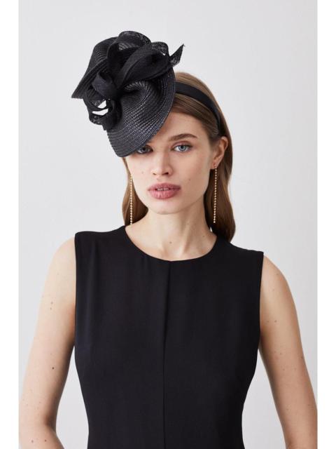 KAREN MILLEN Asymmetric Bow Headband Fascinator