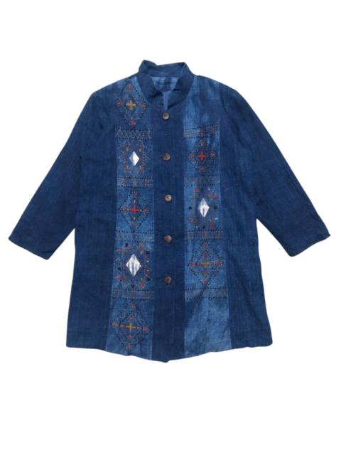 Vintage Indigo Native Button Jacket Inspired Kapital Style