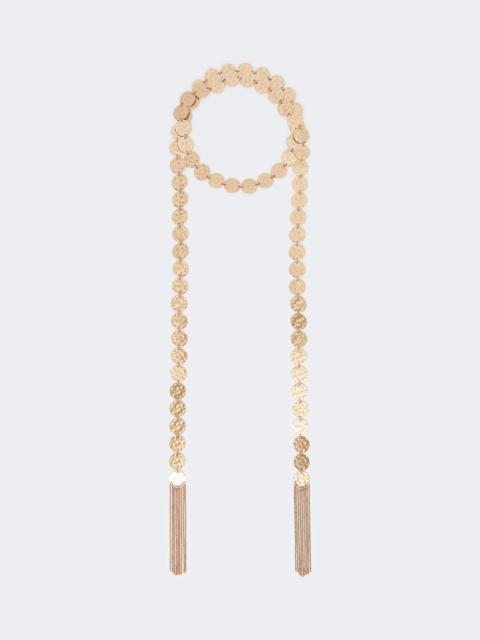 Max Mara Scarf necklace with coin detail - GOLD