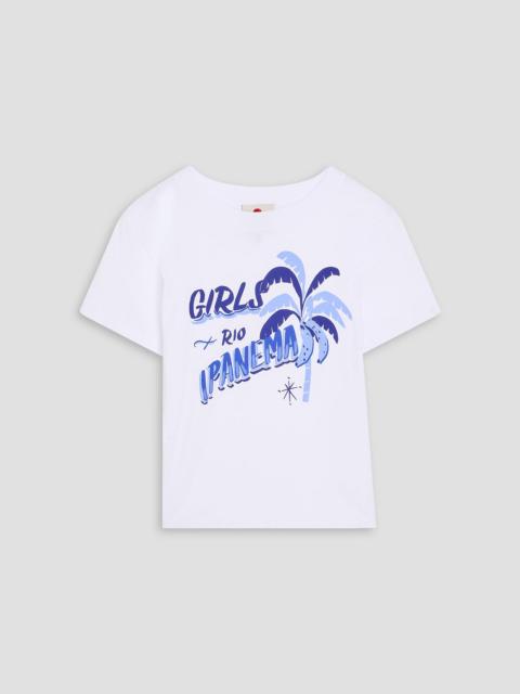 FARM RIO Printed cotton-jersey T-shirt