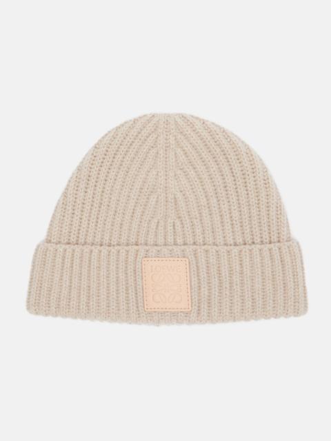 Loewe Anagram ribbed-knit cashmere beanie