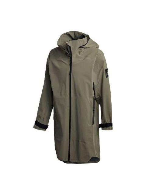 adidas adidas Casual Sports Windproof Stay Warm Hooded Jacket Green GD9427