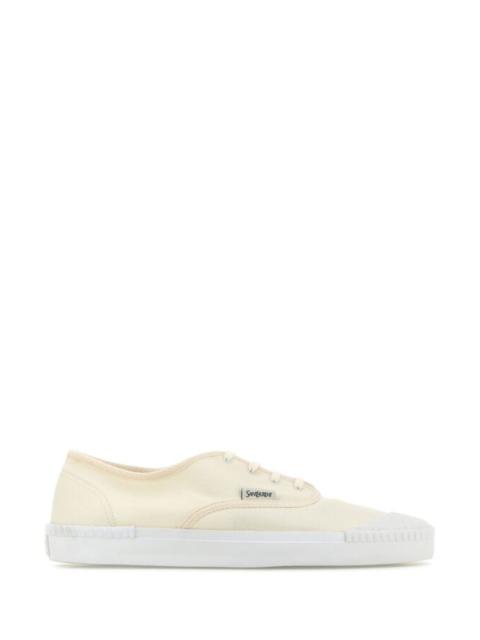 SAINT LAURENT Saint Laurent Men Ivory Canvas Wes Sneakers