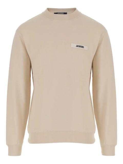 JACQUEMUS Jacquemus The Gros Grain Logo-plaque Crewneck Sweatshirt