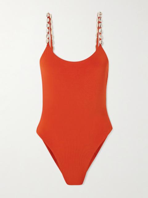 SARA CRISTINA Shell-embellished Swimsuit
