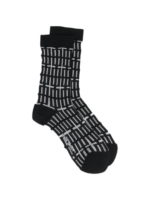 HENRIK VIBSKOV WINDOW TIME SOCKS FEMME - DARK GRID
