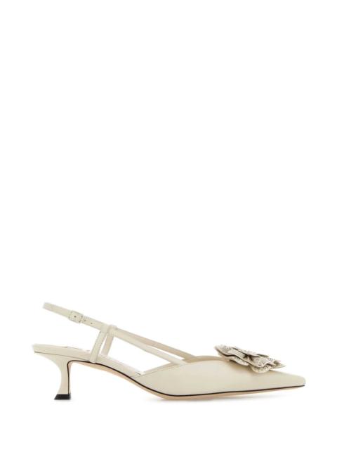 JIMMY CHOO Jimmy Choo Women Ivory Nappa Leather Mimmi Pumps