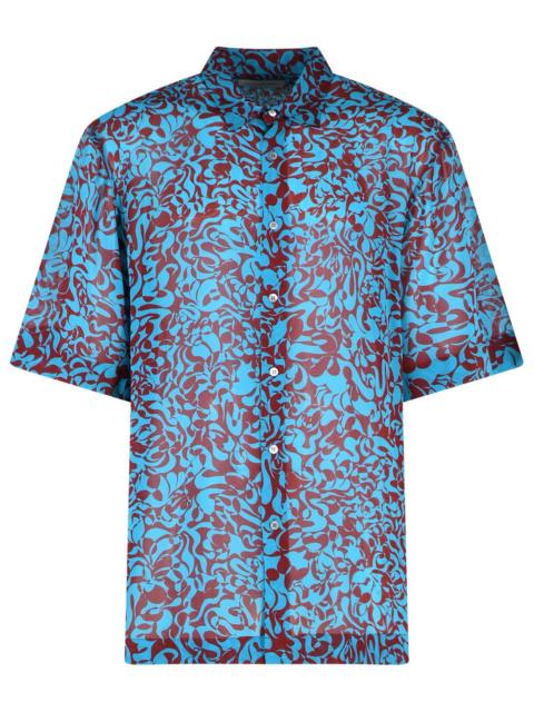 Dries Van Noten Dries Van Noten 'CASSIDYE' Light Blue Viscose Shirt