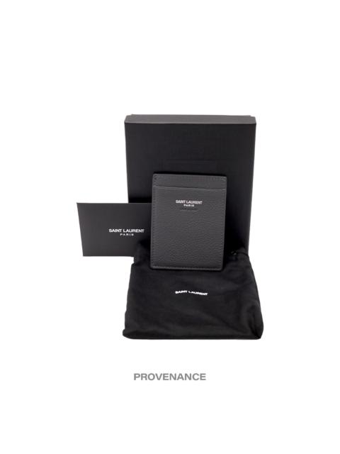 SAINT LAURENT Saint Laurent Paris SLP Card Wallet - Charcoal Grey