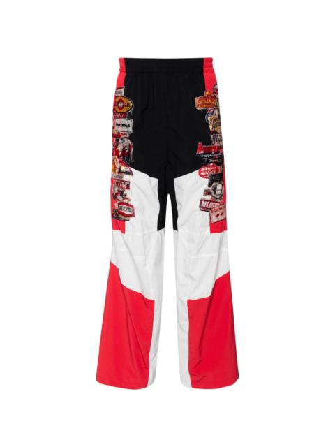 doublet panelled track trousers