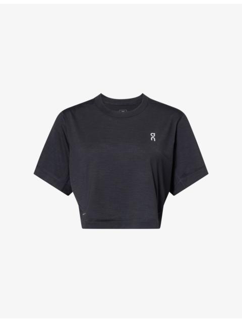 On Traint Cropped Jersey Top