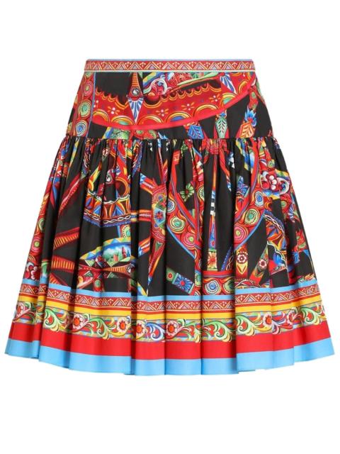 Dolce & Gabbana Dolce & Gabbana Women Minigonna In Popeline Stampa Carretto