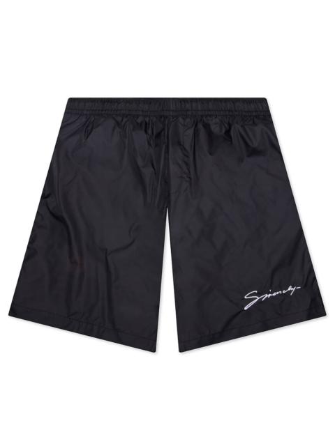 Givenchy SIGNATURE LOGO SWIM SHORTS - BLACK/WHITE