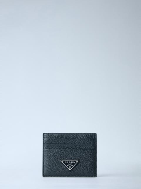 Prada Pebbled Leather Bi-fold Wallet