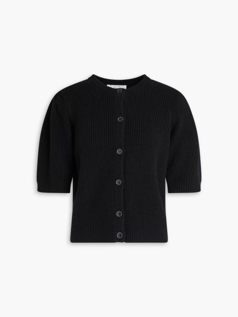 FRAME Ribbed wool-blend cardigan