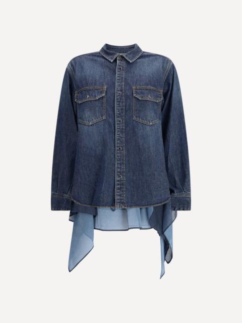 sacai Denim and satin Shirt