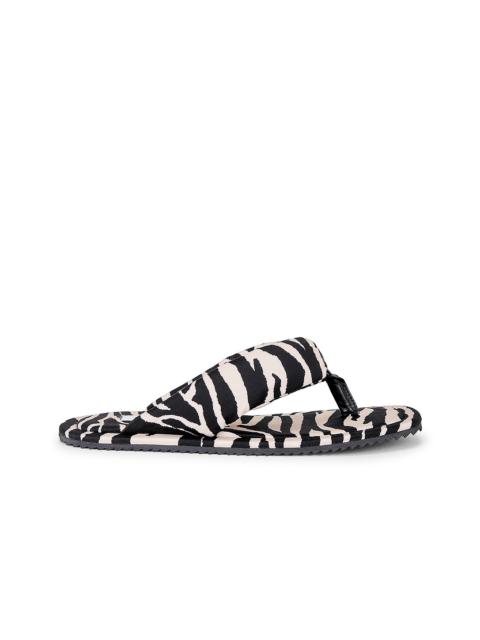 Zebra Printed Indie Flat Thong Sandal