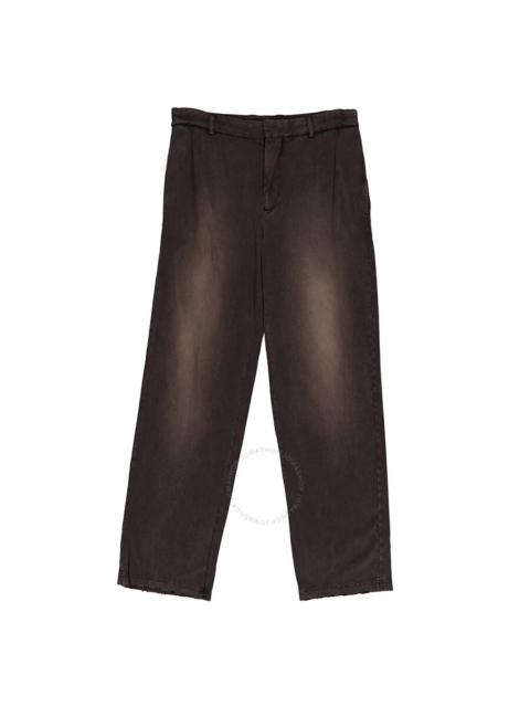 Balenciaga Men's Black Worn Out Cotton Knit Pants
