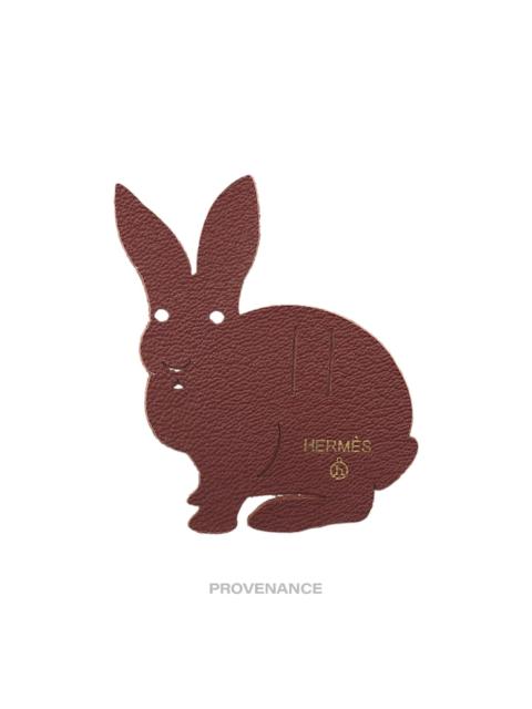 Hermès Hermes Petit h Rabbit Ribbon Charm - Brown Leather