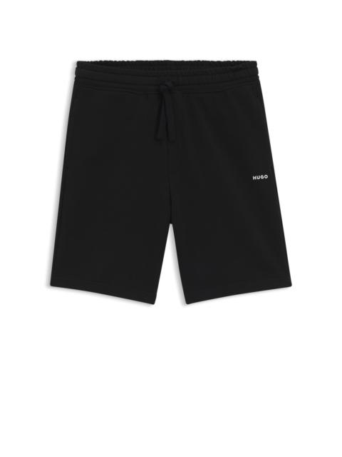 HUGO RELAXED-FIT SHORTS IN COTTON TERRY WITH LOGO PRINT