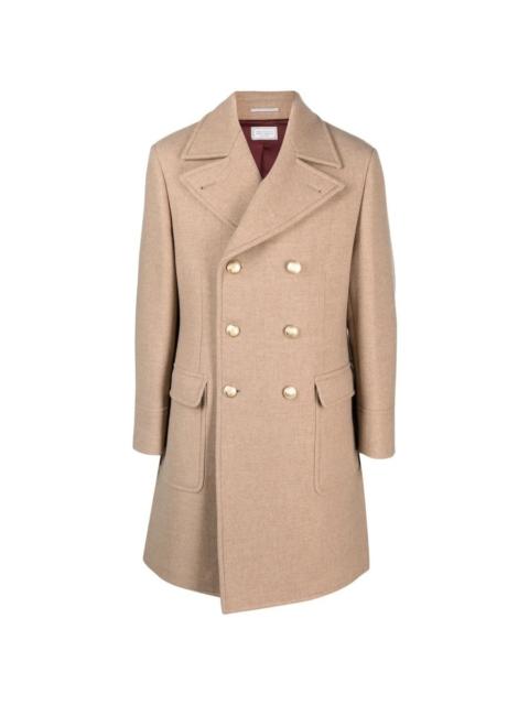 Brunello Cucinelli Brunello Cucinelli Light Camel Wool Double Breasted Jacket