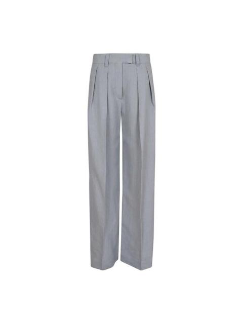 Brunello Cucinelli Brunello Cucinelli Wolight Blue Linen Blend Trousers