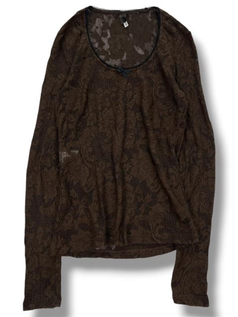 Dolce & Gabbana Dolce & Gabbana Sheer Floral Mesh Knit Top