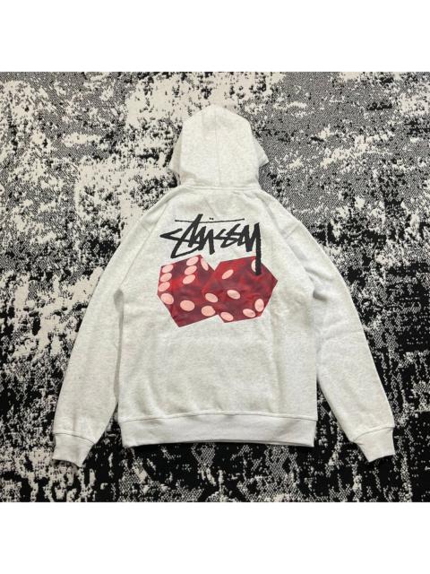 Stüssy STUSSY DICE OUT HOODIE IN ASH HEATHER SIZE LARGE