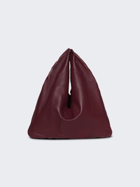 The Row Small Bindle Bag Burgundy Leather