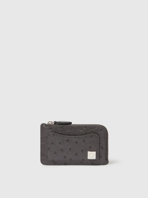 Stella McCartney Ryder Ostrich Zip Cardholder